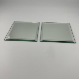 Beveled mirror set of two for figurines